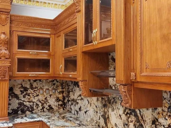 Nội Thất Cổ Điển Gỗ Gõ Đỏ Bếp