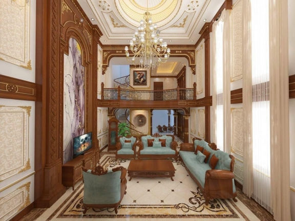 Nội thất gỗ lim đẹp phong cách Tây